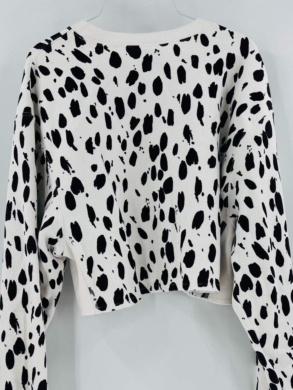 Champion Reverse Weave Dalmatian Print Cropped Sweatshirt large - Picture 8 of 12